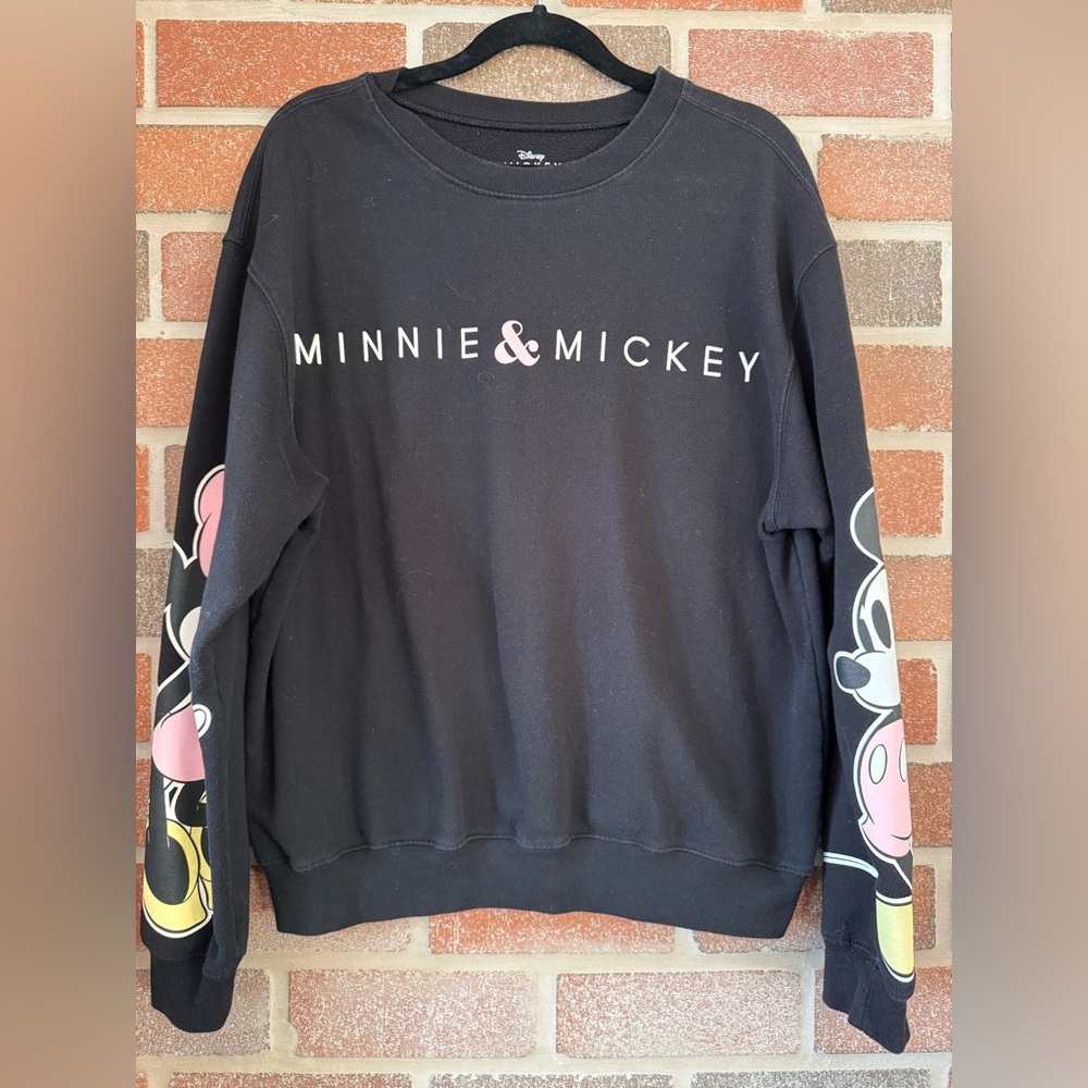 Disney Minnie & Mickey Black Sweatshirt